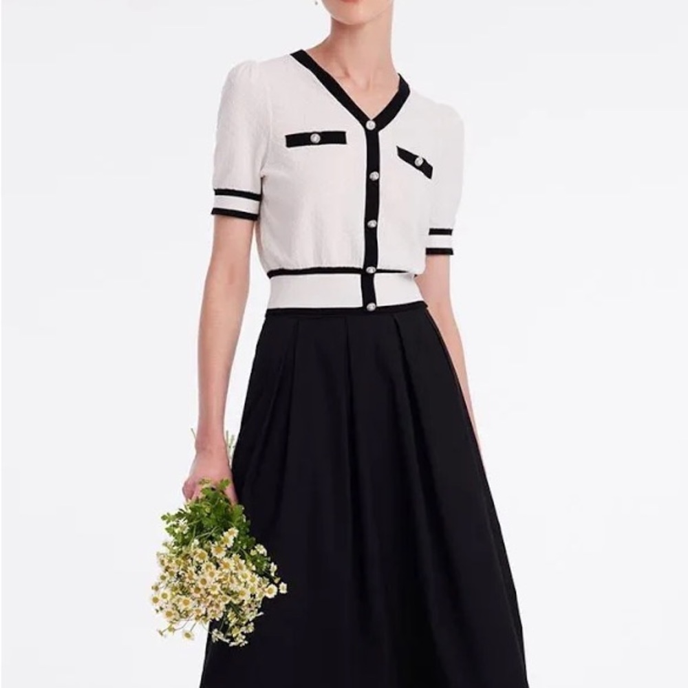 Goelia Chic Black Midi Skirt and Top Se for Women